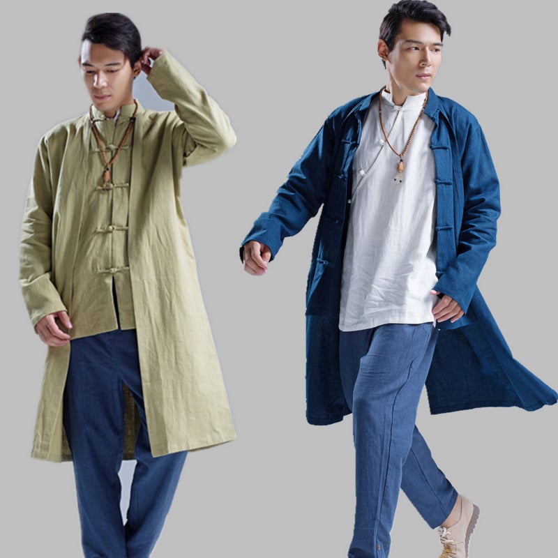 Men's Loose Ramie Casual Windbreaker Jacket