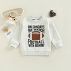 Kids Rugby Letter Print Long Sleeve Sweatshirt