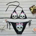 2020 Women's Skull Print Bikini - Sexy Two-Piece Swimwear