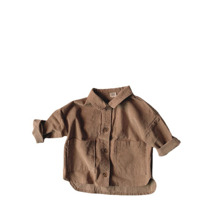 Baby Corduroy Jacket and Long-Sleeved Top for Kids