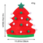 Creative Christmas Tree Elf Hat for Parties | Embroidered Cap
