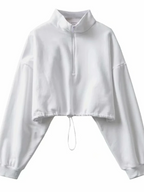 Women's Casual Autumn Winter Short Hoodie with Zipper | Streetwear