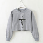 Street Style Letter Print Long Sleeve Round Neck Pullover | Streetwear