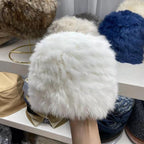 Cute Furry Knitted Wool Hat with Facial Design | Embroidered Cap