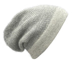 Gray Interwoven Alpaca Beanie | Embroidered Cap