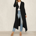 Trendy Women's Lace Lapel Windbreaker Coat