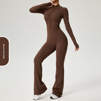 Zip-Up Long Sleeve Yoga Bodysuit