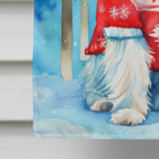 Bearded Collie Christmas House Flag