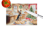 Yorkshire Terrier Yorkie Christmas Cookies Glass Cutting Board