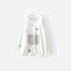 Baby Sleeveless Cotton Bodysuit with Star Design