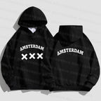Amsterdam Unisex Hoodie - Black Oversized Sweatshirt | Streetwear
