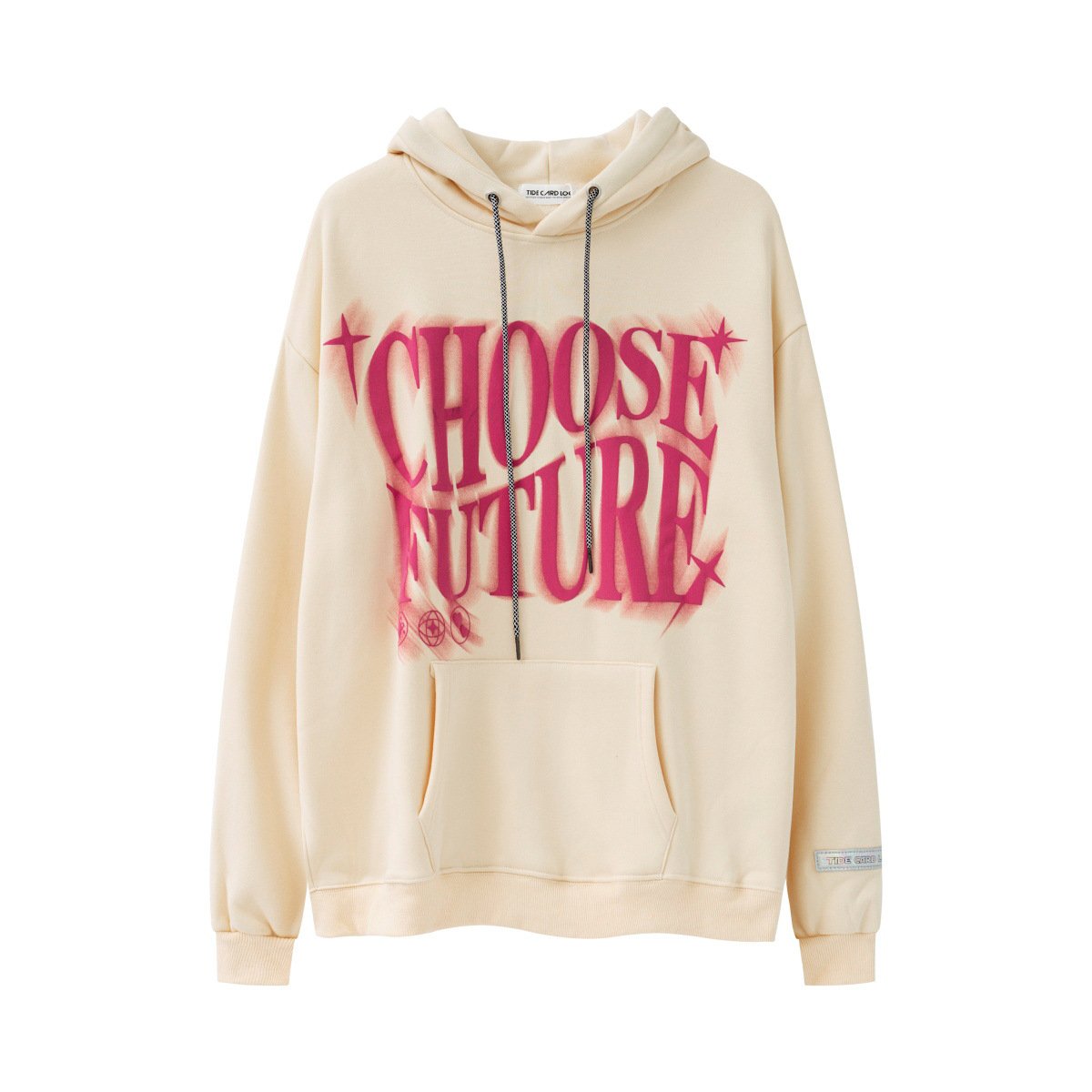 Hooded Sweater with Foaming Letter for Couples