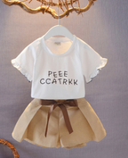 Girls' Casual Cotton T-Shirt and Shorts Set 2020