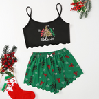 Summer Sexy Women's Christmas Pajamas Set (2 Pieces)
