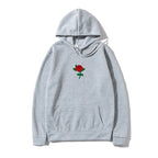 Rose Print Hooded Sweatshirt for Men and Women | Streetwear
