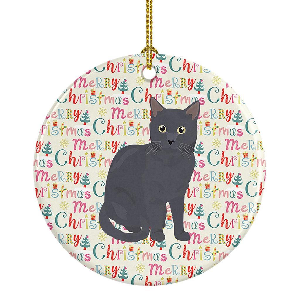 Nebelung Cat Christmas Ceramic Ornament