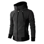 Men's Zip Up Hooded Jacket - Casual Slim Sports Cardigan