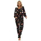 Ladies Flannel Christmas Halloween Onesie Pajamas