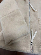 Women's Stand Collar Zipper Lamb Wool Coat