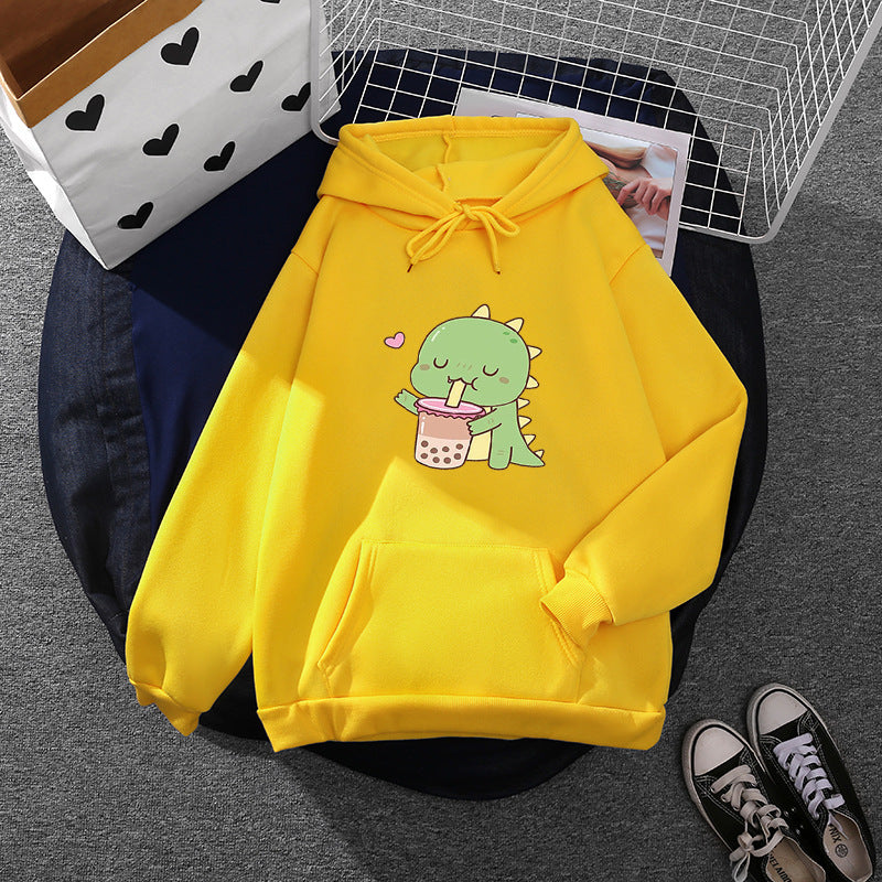 Ice Cream Pattern Casual Loose Ladies Hoodie Sweater | Streetwear