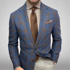 Men's Plaid Blazer Jacket for Spring and Autumn