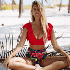 Women's Two-Piece V-Neck High-Waist Bikini Set