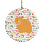 Holland Lop Rabbit Christmas Ceramic Ornament