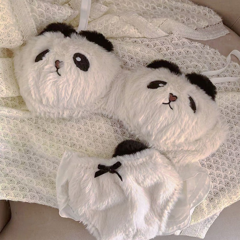 Plush Panda Wireless Bra Set