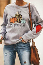 Loose Round Neck Printed Pullover Sweater for Women | Streetwear