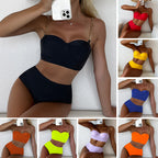 2022 New Women's Sexy Black High-Waist Bikini Set
