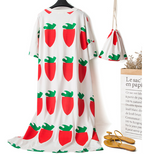 Plus Size Summer Nightgown for Women - Cute Short Sleeve