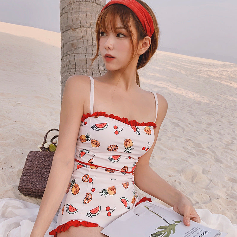 Triangle One-Piece Swimsuit for Women, Slimming Design