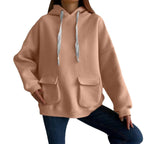 Casual Long Sleeve Fleece Shirt with Pockets