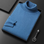 Slim-Fit Solid Color Turtleneck Pullover Sweater | Streetwear