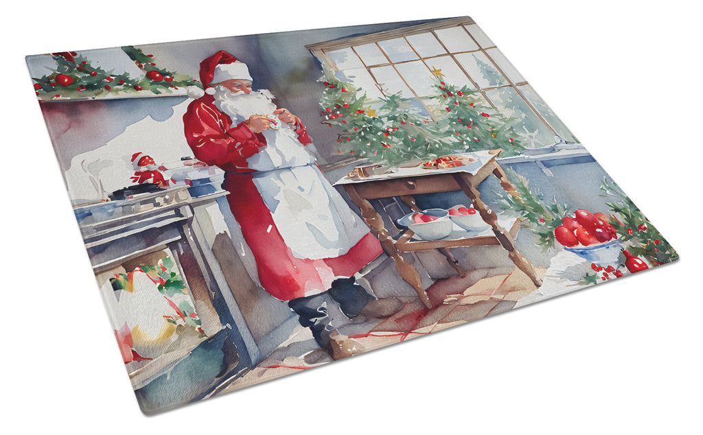 Cookies with Santa Claus Glass Cutting Board