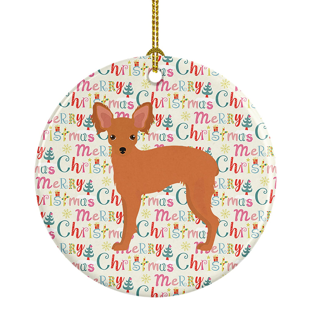 Russian Tor Terrier #2 Merry Christmas Ceramic Ornament