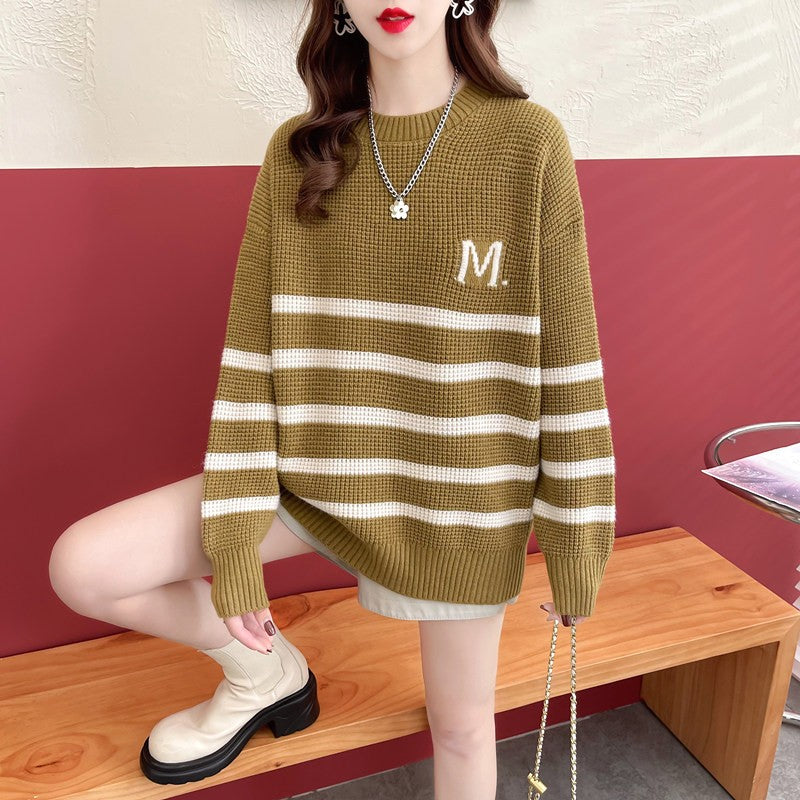 Korean Style Loose Long-Sleeved Pullover | Streetwear