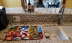 Westie and Santa Claus Dish Drying Mat