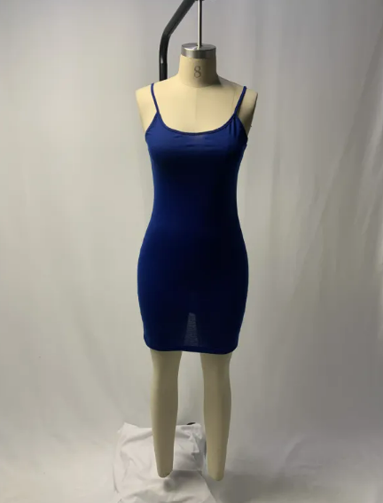 Vacation slim suspender dress