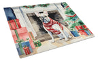 French Bulldog Cozy Christmas Glass Cutting Board