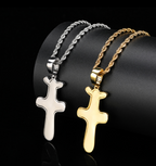 Hip Hop Jewelry with Zircon Pendant Cross Necklace