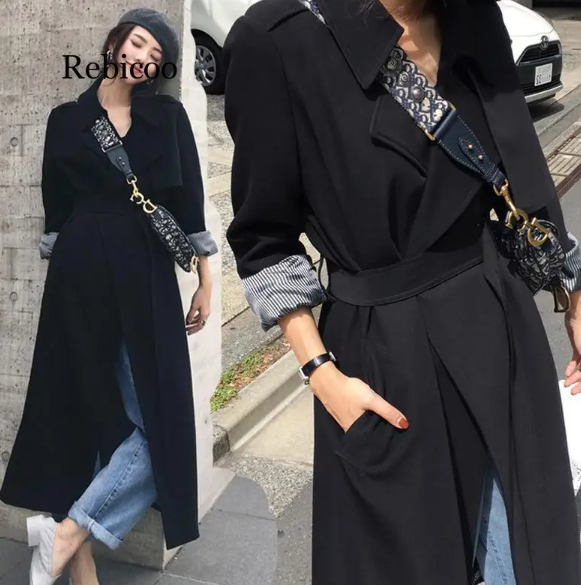 Mid-Length Over-the-Knee Trench Coat