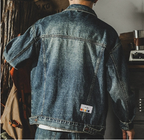Men's Vintage Washed Denim Jacket for Spring 2023