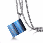 Lord's Prayer Cross Pendant Necklace - Stainless Steel Christian Jewelry