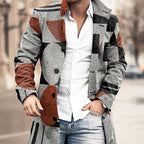 Men's Woolen Stand Collar Casual Coat for Autumn/Winter