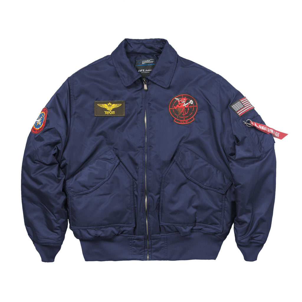Men's Vintage Bomber Jacket with Embroidered Badge