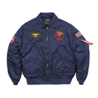 Men's Vintage Bomber Jacket with Embroidered Badge