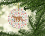 Devon Rex #3 Cat Christmas Ceramic Ornament