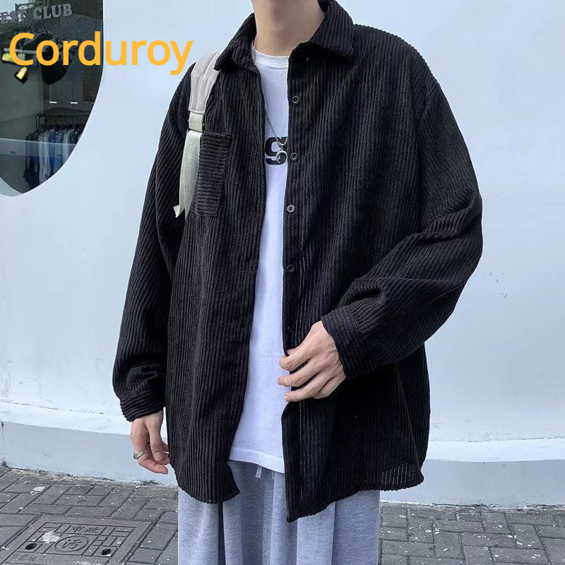 Men's Thick Corduroy Long Sleeve Winter Shirt Coat