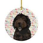Doodle Chocolate #1 Christmas Ceramic Ornament